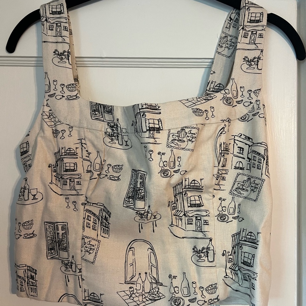 Abercrombie Square Neck Crop Tank - Small